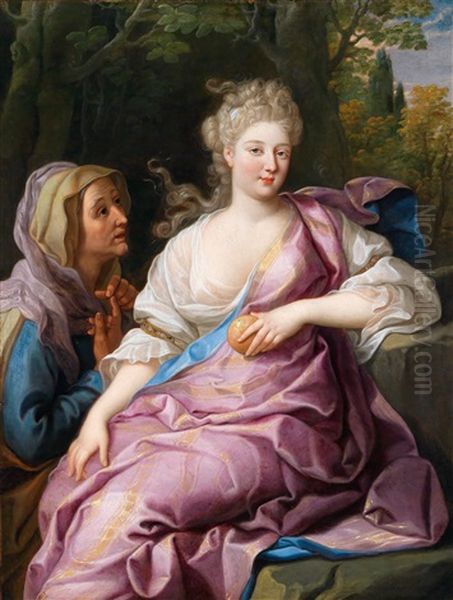 Portrat Einer Dame, En Vertumnus Et Pomone Oil Painting by Nicolas Fouche