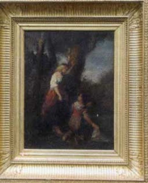 La Lavandiere Oil Painting by Jean Marius Fouque