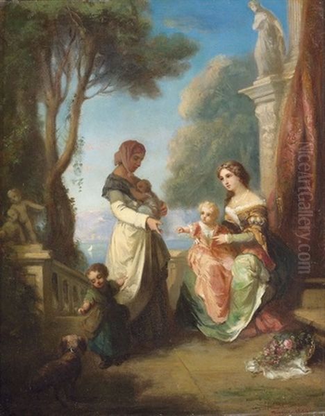 Die Bettlerin Oil Painting by Jean Marius Fouque