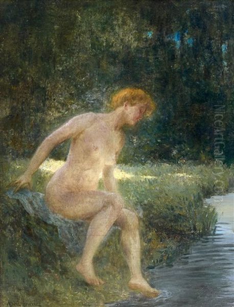 Baigneuse Oil Painting by Albert Auguste Fourie