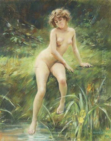 Nu Feminin Oil Painting by Albert Auguste Fourie