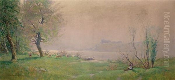 Spring Morning, Seine Oil Painting by Alexis Jean Fournier