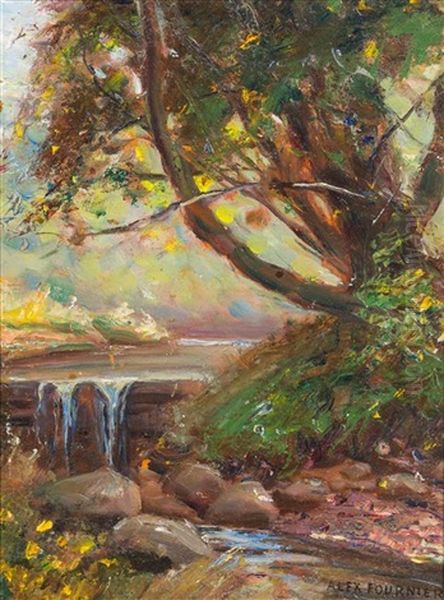 Landscape Oil Painting by Alexis Jean Fournier