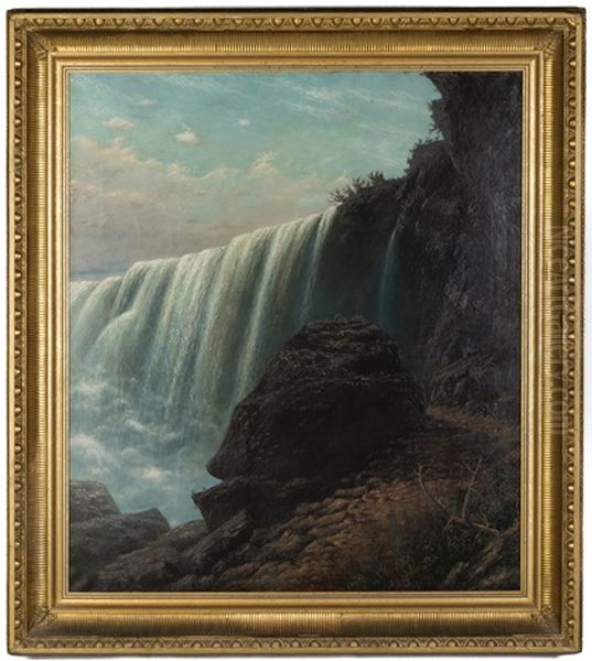 View Of Niagara Falls Oil Painting by Alexis Jean Fournier