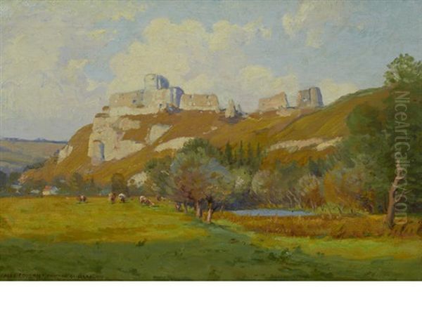 Chateau Gaillard Oil Painting by Alexis Jean Fournier