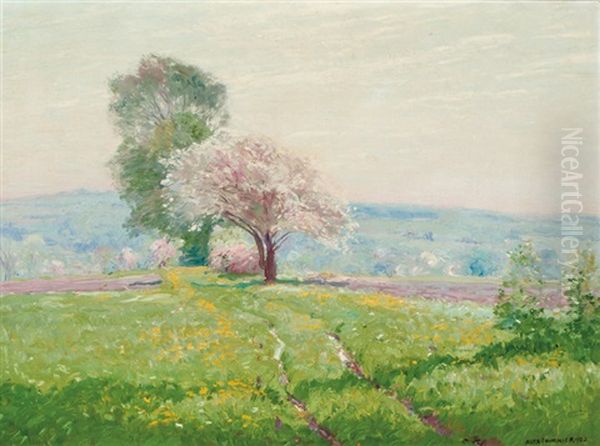 Morning In Spring Oil Painting by Alexis Jean Fournier