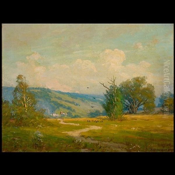 Early Summer In The Valley Oil Painting by Alexis Jean Fournier