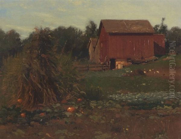 Harvest Oil Painting by Alexis Jean Fournier