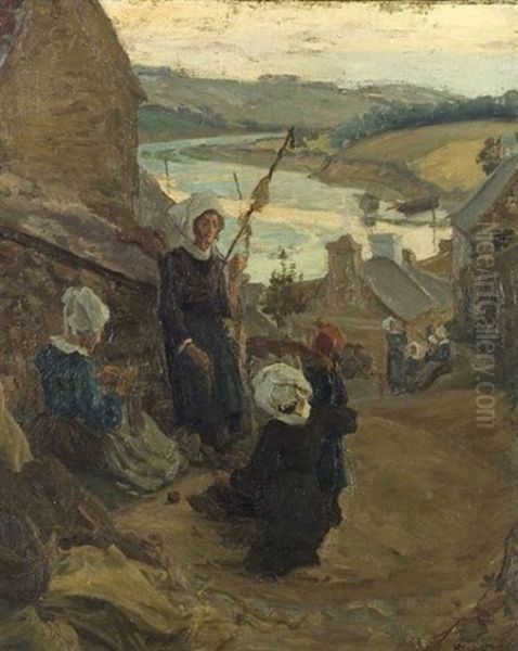 Peasant Woman Oil Painting by Alfred Victor Fournier