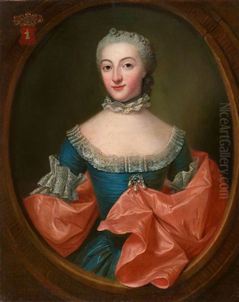 Portrait Of Margareta Cornelia Van De Poll Oil Painting by Jean Fournier