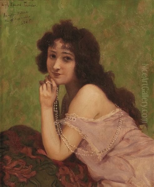 Portrait De La Belle Otero Oil Painting by Louis Edouard Paul Fournier