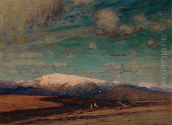 The Sierras, Near Segovia, Spain Oil Painting by A. Moulton Foweraker