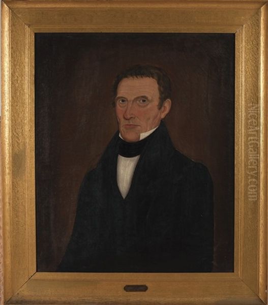 Portrait Of Josiah Coffin Smith Of Exeter, New Hampshire Oil Painting by Obed Rice Fowler