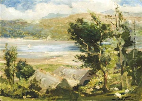 Across The Water Oil Painting by Robert Fowler