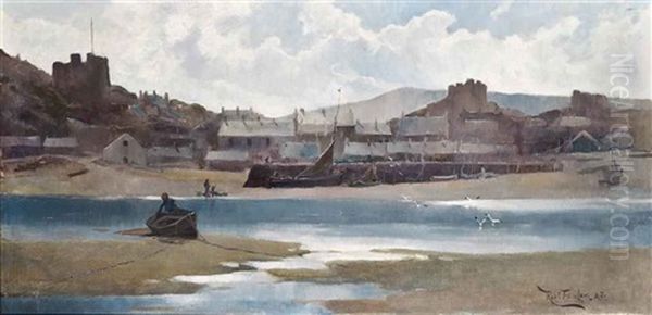 Conway, Low-tide Oil Painting by Robert Fowler