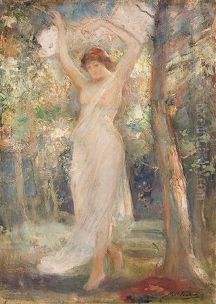 Woodland Nymph Oil Painting by Robert Fowler