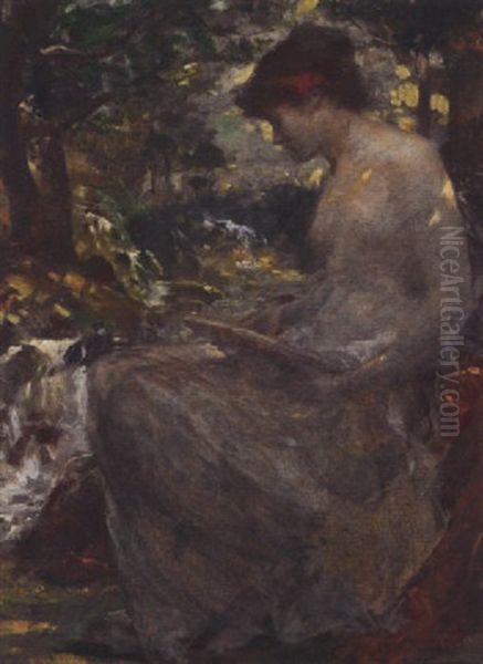 Untitled (seated Woman) Oil Painting by Robert Fowler