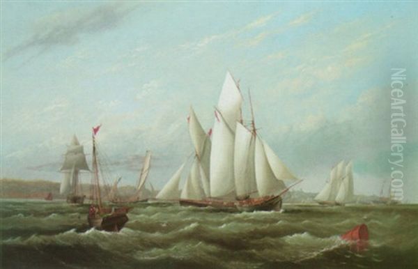 Ryde, Isle Of Wight Oil Painting by Arthur Wellington Fowles