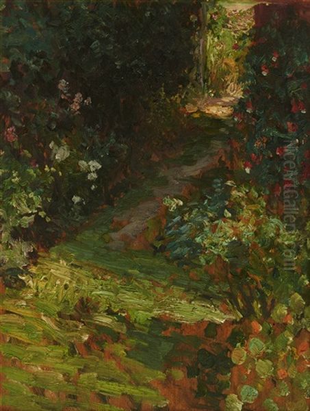 The Garden Walk Oil Painting by Emanuel Phillips Fox