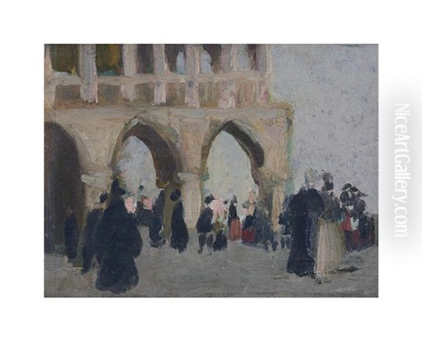 Doges Palace, Venice, C.1907 Oil Painting by Emanuel Phillips Fox