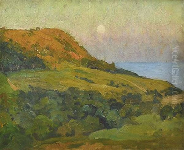 Moonrise, Stanwell Park, Nsw Oil Painting by Emanuel Phillips Fox