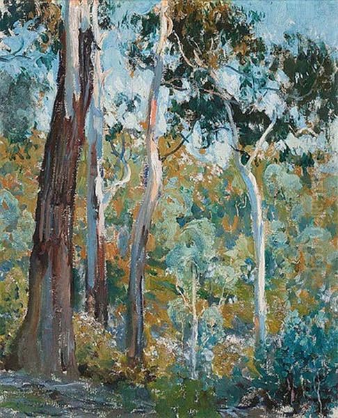 Blue Gums Oil Painting by Emanuel Phillips Fox