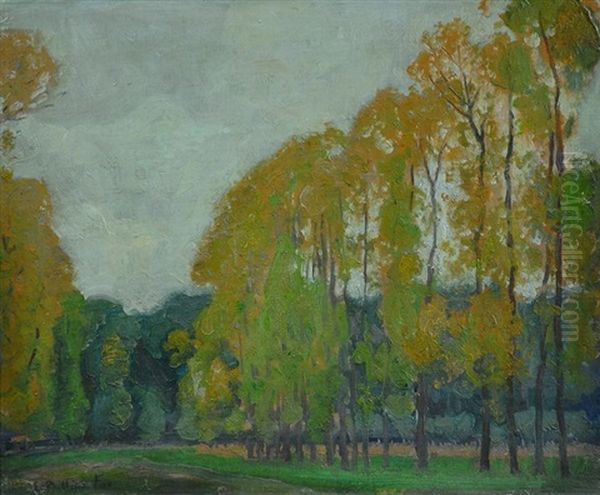 Avenue Of Trees, France Oil Painting by Emanuel Phillips Fox