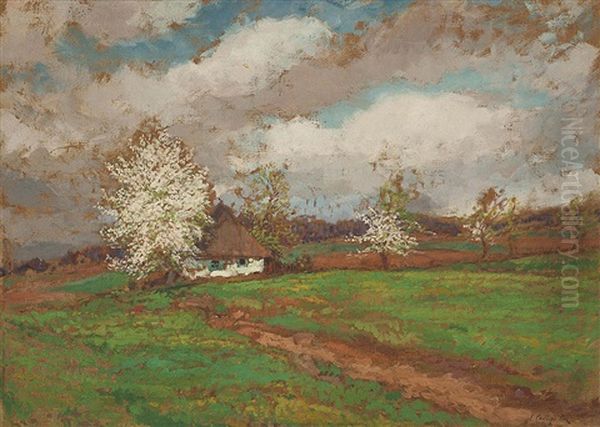 Untitled (french Countryside) Oil Painting by Emanuel Phillips Fox