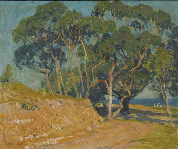 Gumtrees At Cremorne Oil Painting by Emanuel Phillips Fox