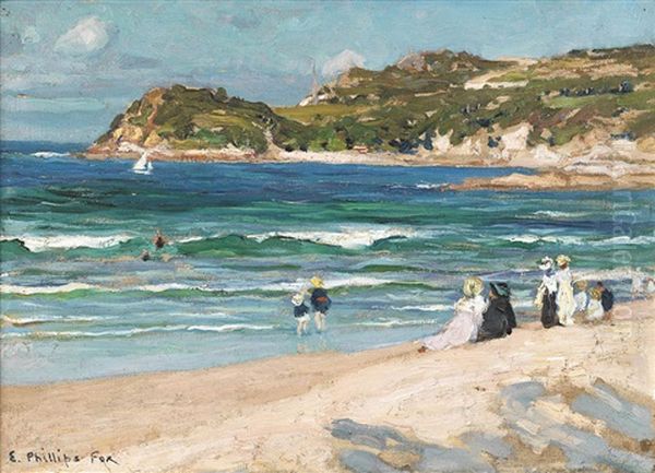 Manly Beach Oil Painting by Emanuel Phillips Fox