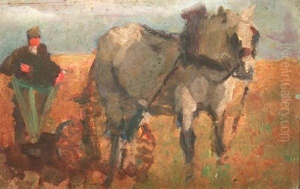 Ploughing by Emanuel Phillips Fox