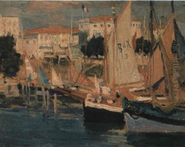 Harbourside - Provence Oil Painting by Emanuel Phillips Fox