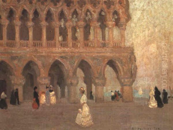 The Doges Palace, Venice Oil Painting by Emanuel Phillips Fox