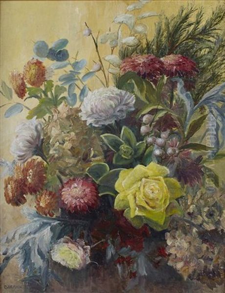 A Still Life Of Mixed Flowers Oil Painting by Ethel Carrick Fox