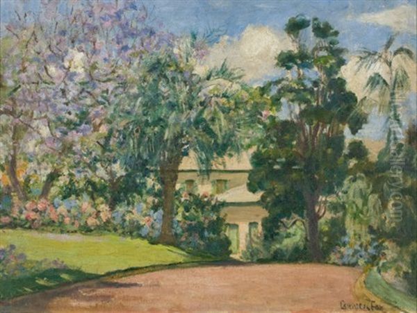 Vaucluse House Oil Painting by Ethel Carrick Fox