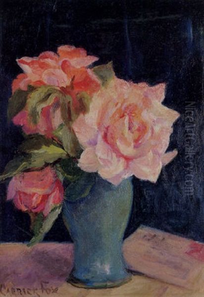 Still Life With Roses And Letter Oil Painting by Ethel Carrick Fox