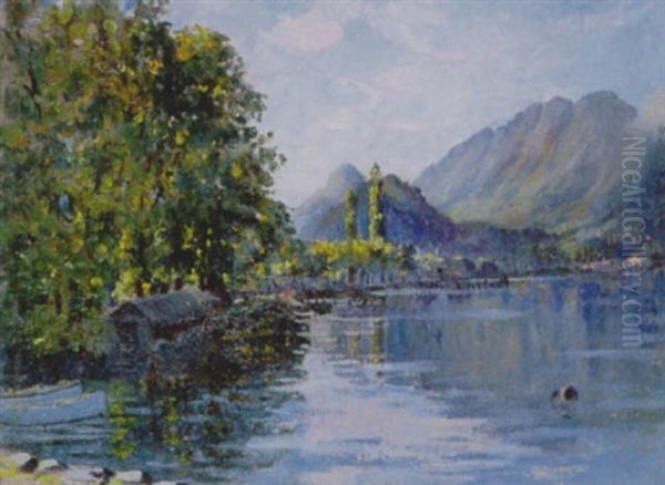 Morning, Talloires Oil Painting by Ethel Carrick Fox