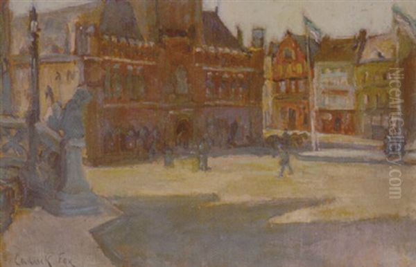 Town Square, France by Ethel Carrick Fox