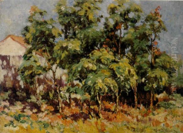 Homestead Oil Painting by Ethel Carrick Fox