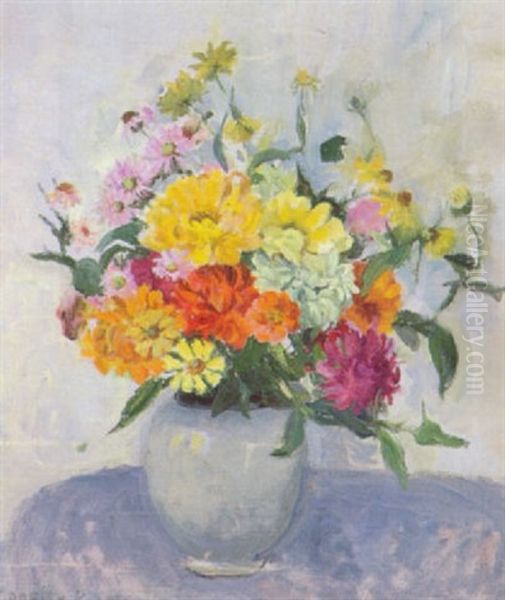 Spring Bunch Oil Painting by Ethel Carrick Fox