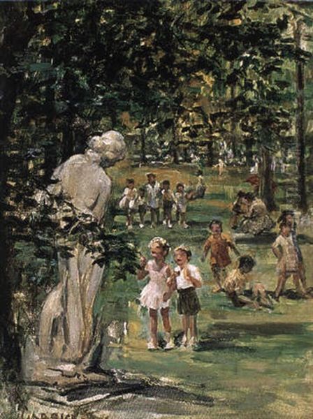 Visit To The Park Oil Painting by Ethel Carrick Fox