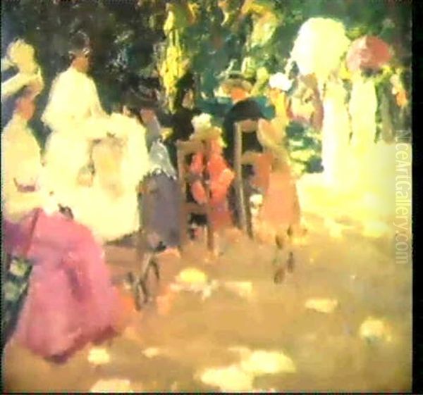 Park Scene, Paris Oil Painting by Ethel Carrick Fox