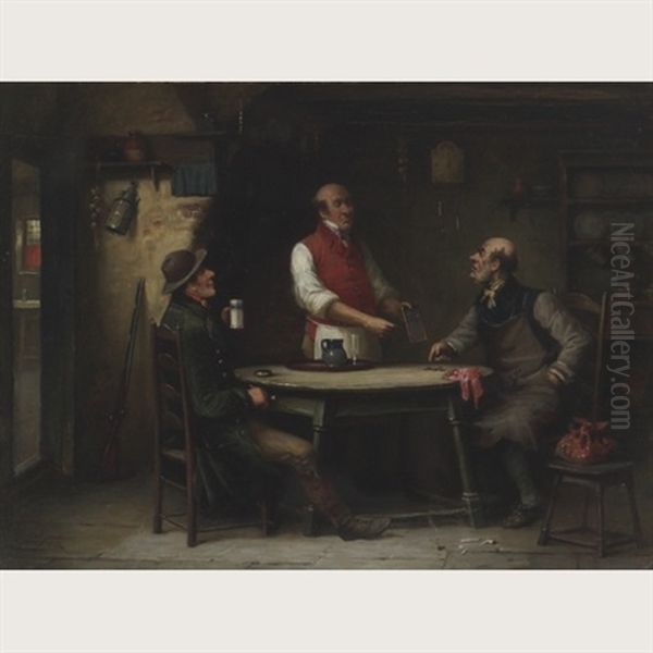 A Financial Embarrassment Oil Painting by George Fox