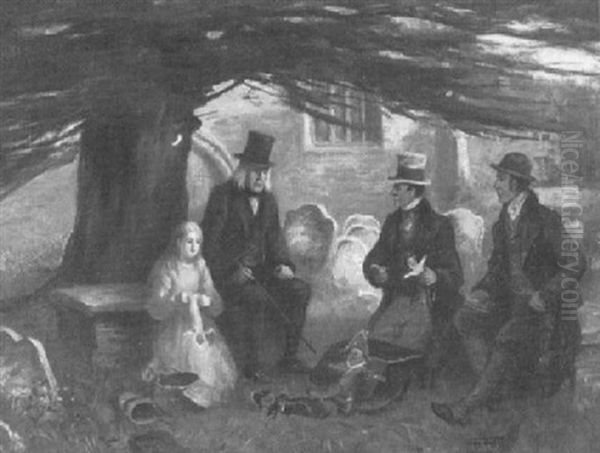 A Scene From Charles Dickens Oil Painting by George Fox