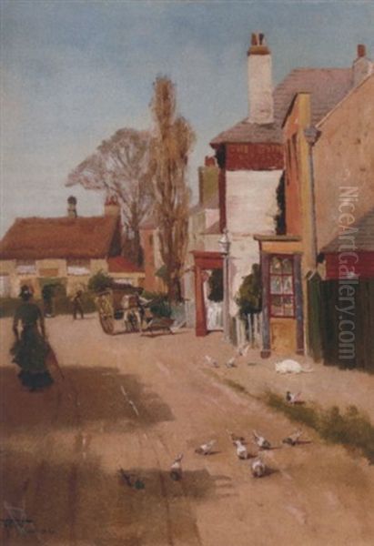 The Street, Hayes Oil Painting by Henry Charles Fox