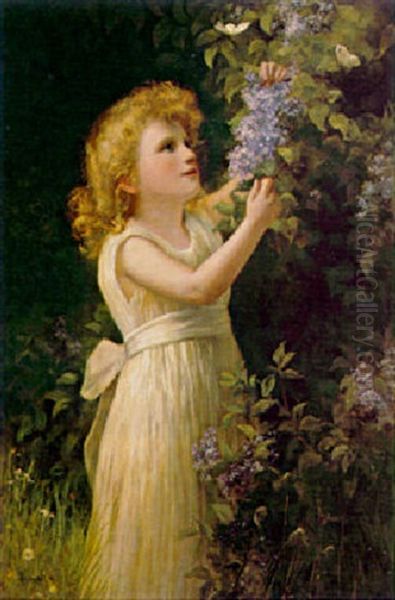 The Scent Of Lilac Oil Painting by John Shirley Fox