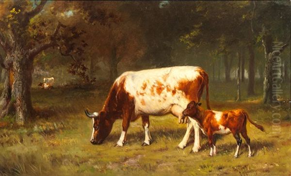 Cattle Oil Painting by Robert Atkinson Fox