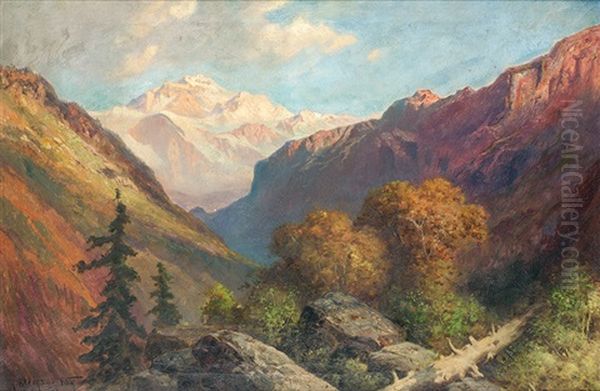 Western Mountain Landscape by Robert Atkinson Fox