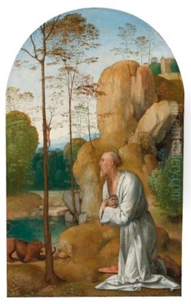 Saint Jerome In The Wilderness Oil Painting by  Fra Bartolommeo