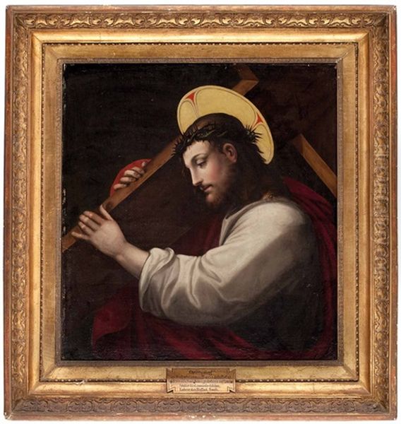 Kreuztragender Christus Oil Painting by  Fra Bartolommeo